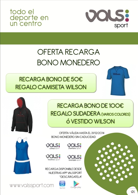 Ampliada Oferta recarga BONO MONEDERO hasta 31/12/2014